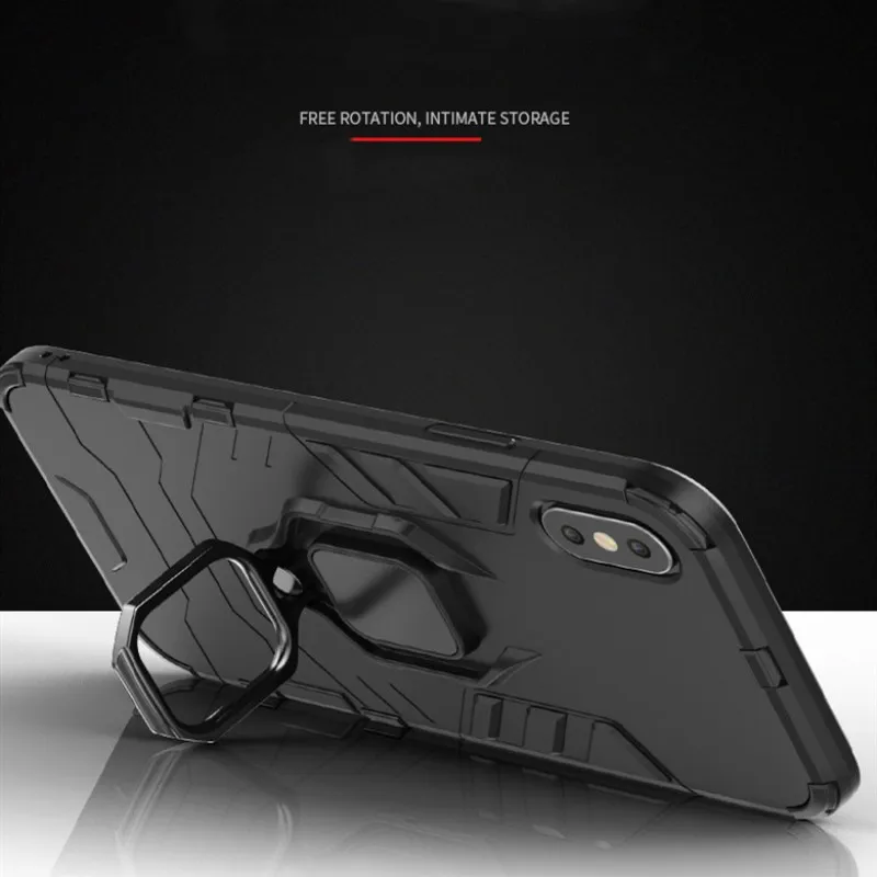 Для iPhone X XS XR XSMAX Armour PC + TPU магнитный держатель чехол для телефона 5 SE 5s 6 6s 7 8 plus