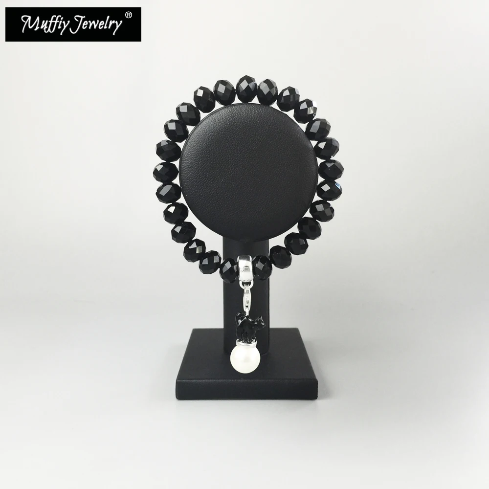 Браслет из черных бусин с вырезами модные украшения для женщин в европейском