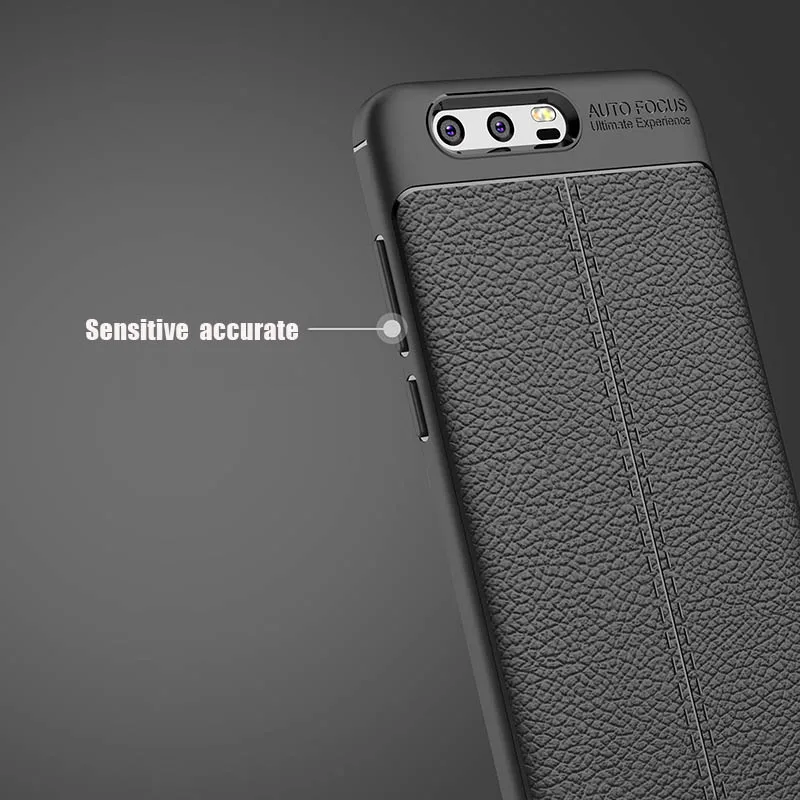 Силиконовый чехол из углеродистой кожи для Huawei Honor 9 мягкий ТПУ Fundas Capa on толстый