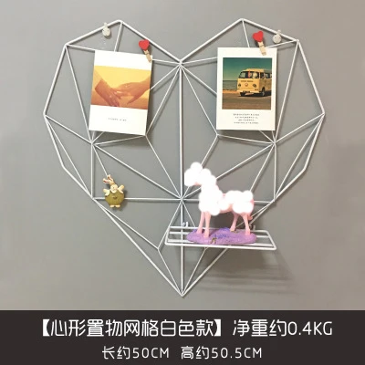 Держатели для хранения, стойки из кованого железа, сетка для фото, на стену, для креативного общежития, подвесная бесшовная рамка, настенный веревочный зажим, украшение JUL27