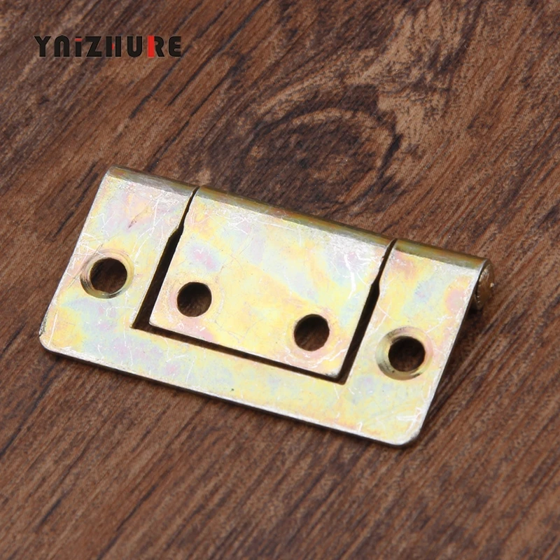 2PCS Nesting page Plating color Cabinet Door Luggage Iron Hinge,4 Holes Decor,Furniture Decoration Single Side Hinge Vintage