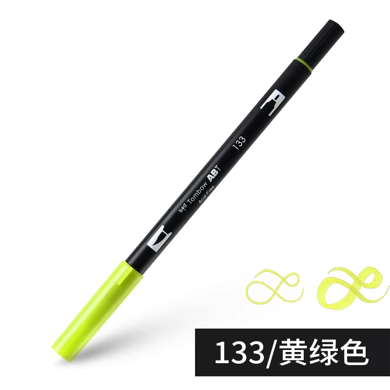 133 ABT Tombow, двойная кисть, художественные маркеры, акварельные маркеры, 96 цветов, мягкая ручка для рукописного письма, профессиональные ручки для рисования - Цвет: 133