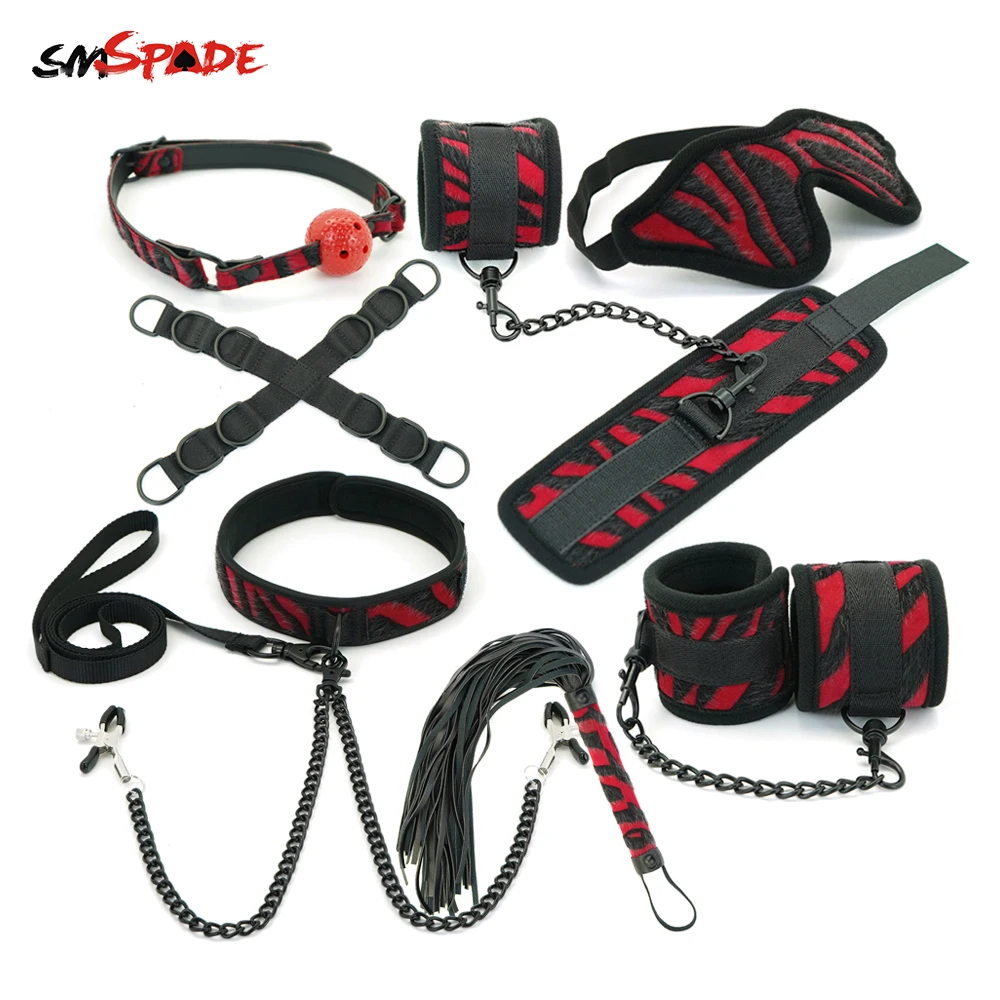 Секс игрушки для взрослых Smspade SM наручники пар манжеты на лодыжке повязка глаза