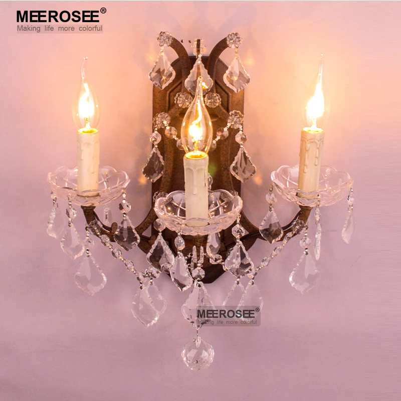 Новый дизайн 3 светильника Хрустальный настенный светильник ржавчины настенные