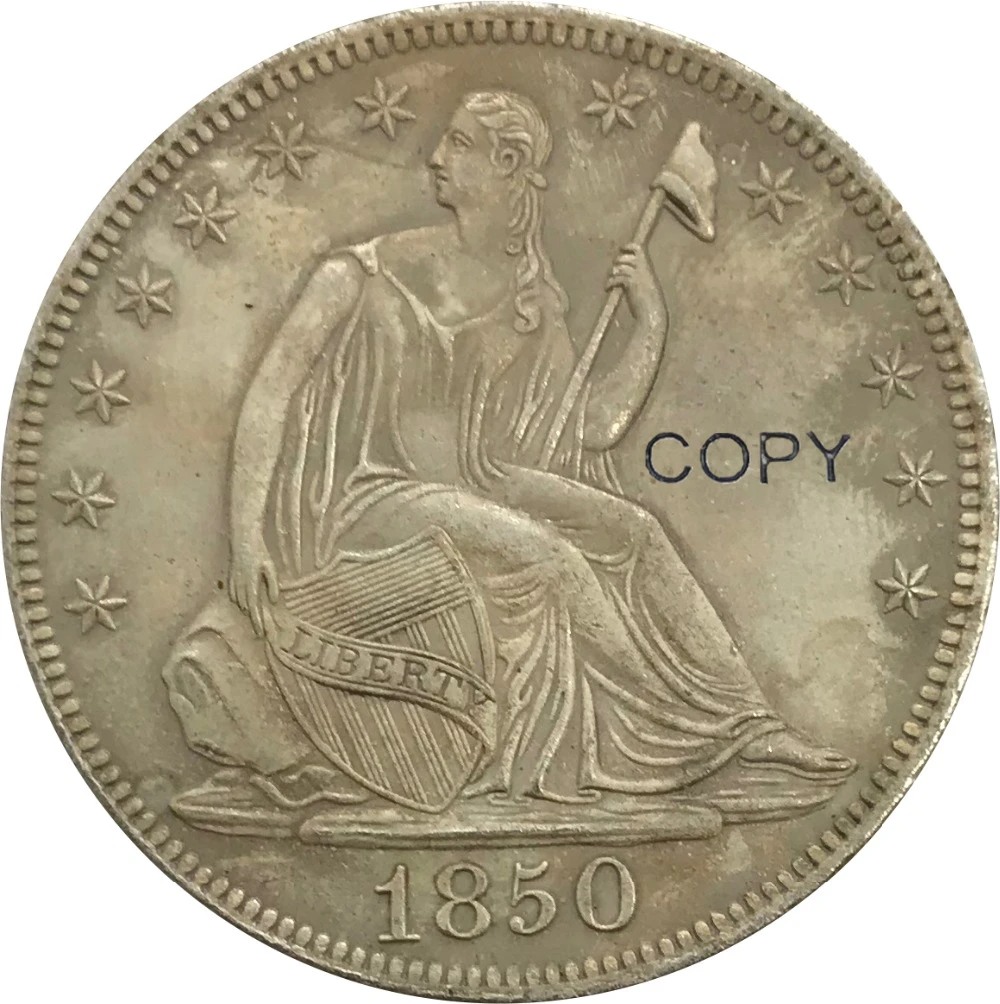 

1850 United States Half Dollar Cupronickel Plated Silver Collectibles Copy Coin