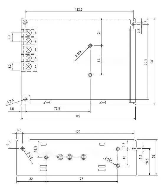 Fonte 30 w 220vAC до 5 v 6a 12 v 15 v 2a 24 v импульсный источник тока со светодиодами трансформатор