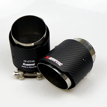 Matte Straight Edge ; черный Универсальный различные размеры Akrapovic углеродного волокна автомобилей Глушитель для MAZAD CX-5 для игры в гольф - Цвет: Matte Straight Edge
