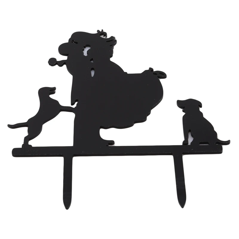 Уникальный Свадебный торт Топпер невесты и жениха силуэт с 2 Собаки украшения |