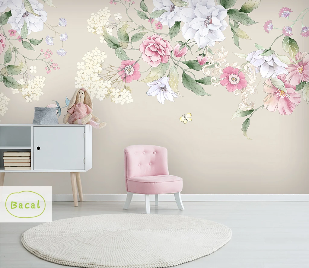 

3D Custom Modern Photo Wallpaper Mural Painting Pink Flowers For Living Room Bedroom TV Background Floral Home Decor Paper 16D
