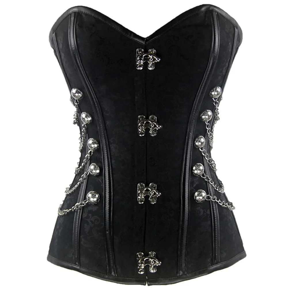Новые модные женские туфли Бюстье Shaper износ плюс Размеры 6xl кожа сексуальные выдалбливают Средства ухода за кожей Shaper готический корсеты для дам Нижнее Бельё для девочек - Цвет: Черный
