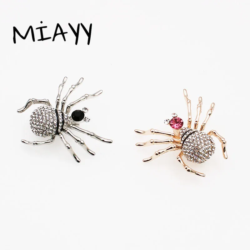 Нео-готический Хэллоуин насекомое брошь в виде паука высокое качество кристалл