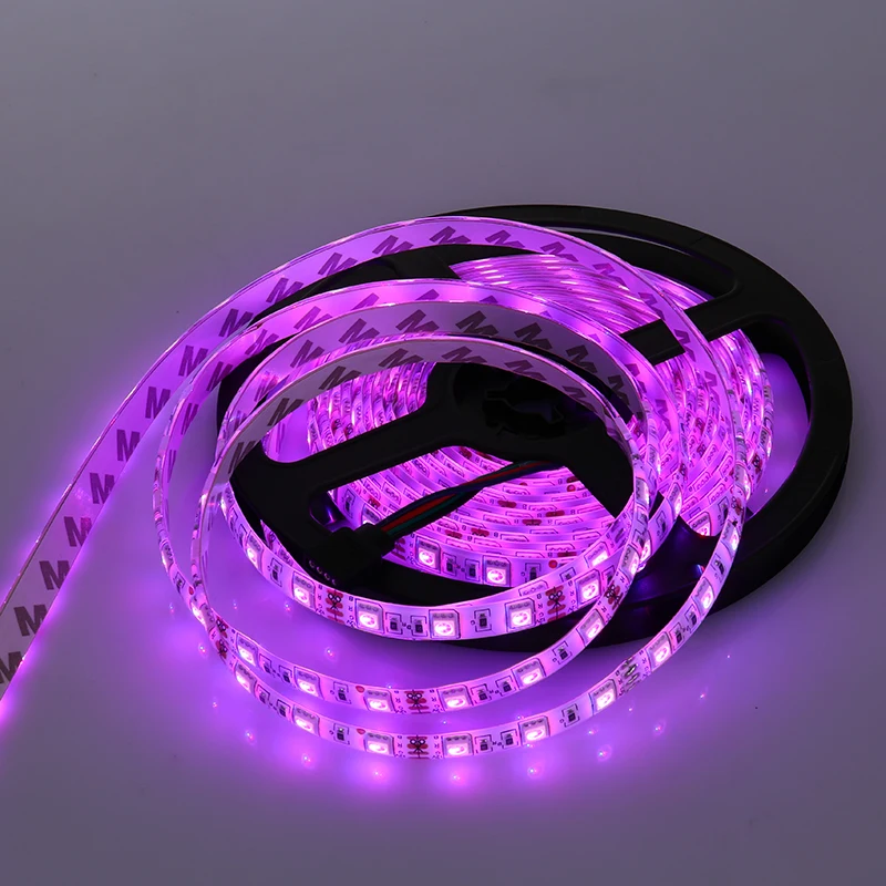 Водонепроницаемый Светодиодные ленты свет RGB5050 IP65 RGB DC12V IP65 SMD5050 Светодиодные ленты с пульта дистанционного управления 12 В 6A Мощность адаптер