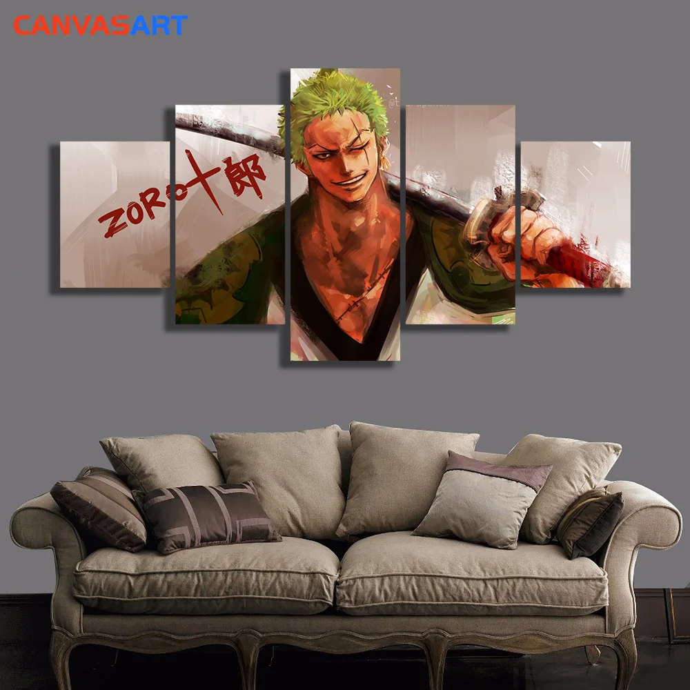 Canvas Art Anime One Piece Zoro Poster Manga Painting Wall Room Decoration | Дом и сад
