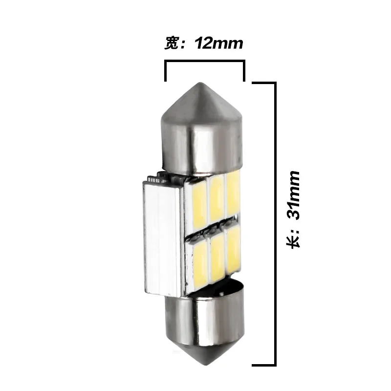 1 шт. 31 мм C5W C10W C3W SV8.5 6 светодиодов 5630 smd гирлянда CANBUS без ошибок автомобильный