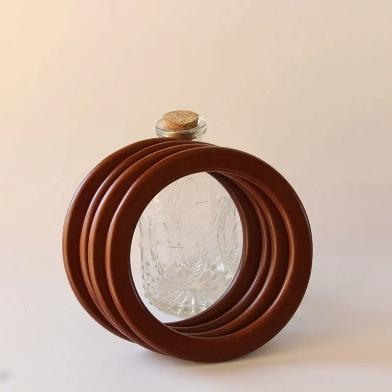 Outside Diameter 13CM Wooden Bag Handle DIY Handbag Accessories Round Wooden Handle O Bag Handles Replacement Parts Wholesale