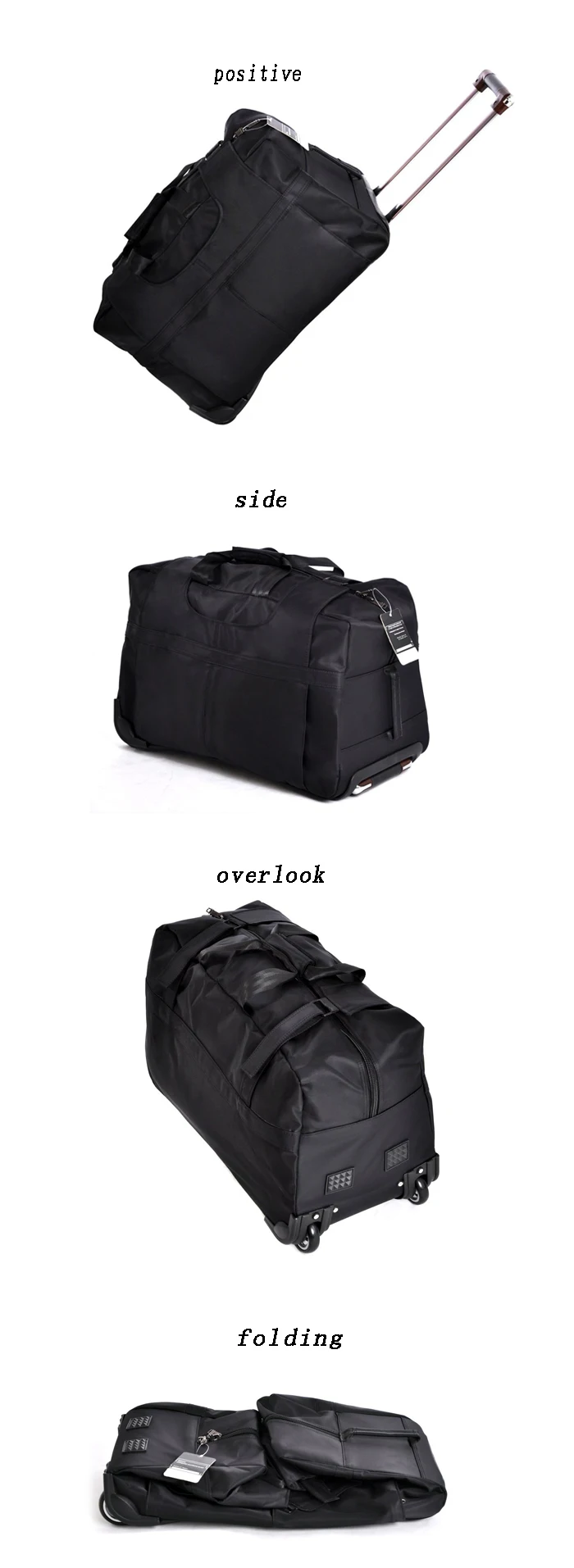 New Large Capacity Trolley Travel Bag Suitcase on Wheels Valise Bagages Roulettes Hand Trolley Unisex Folding Big Bag Duffel Bag