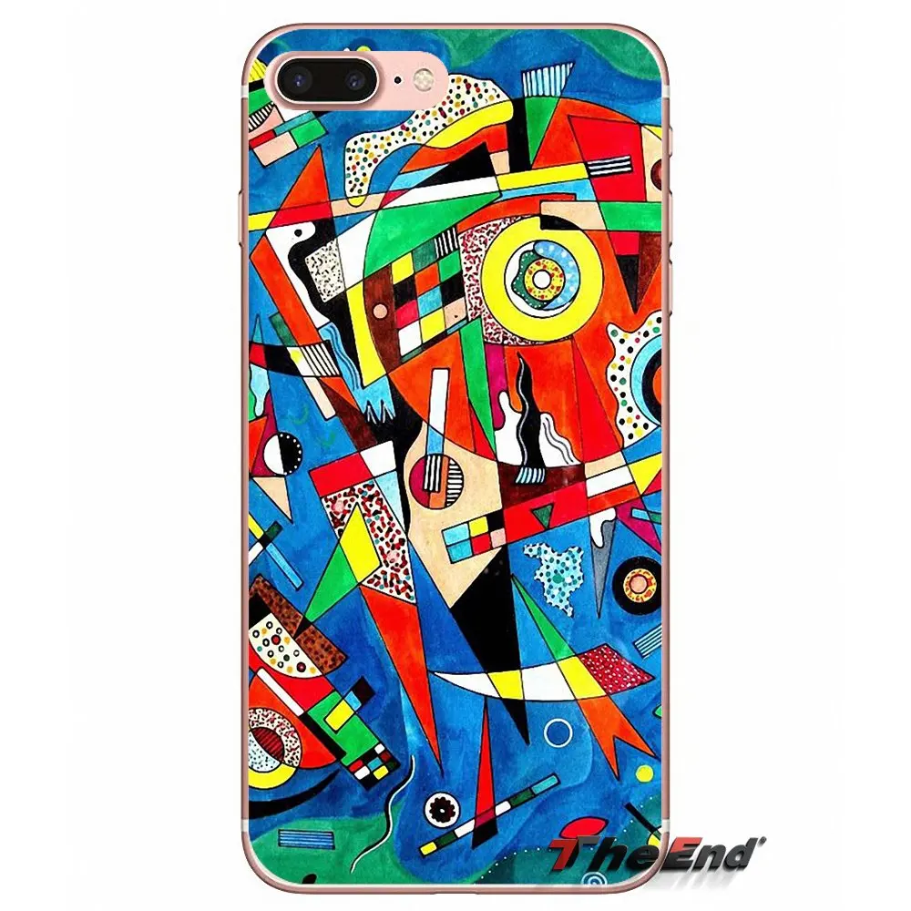 Василий Кандинский абстрактный художественный мягкий чехол для iPhone X 4 4S 5 5C SE 6 6S 7 8