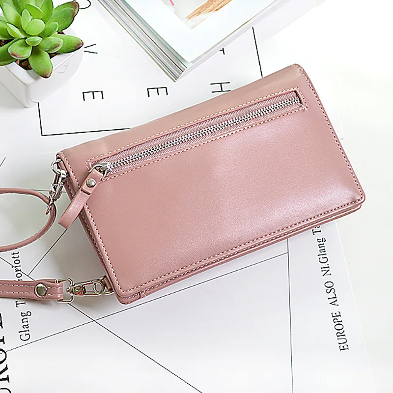 Новинка 2019 Женский кошелек сумка с косым ремешком мобильный телефон