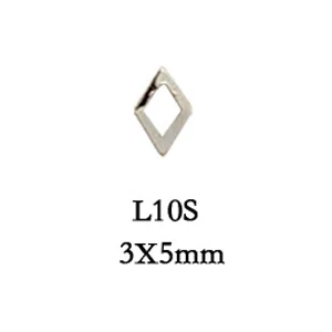 L10S 100pcs 100 шт. ногтей Книги по искусству шпильки площадь Треугольники ромбической цвета: золотистый, серебристый металл ногтей Книги по искусству Стад Ювелирные изделия DIY аксессуары для ногтей 3D украшения - Цвет: L10S 100pcs