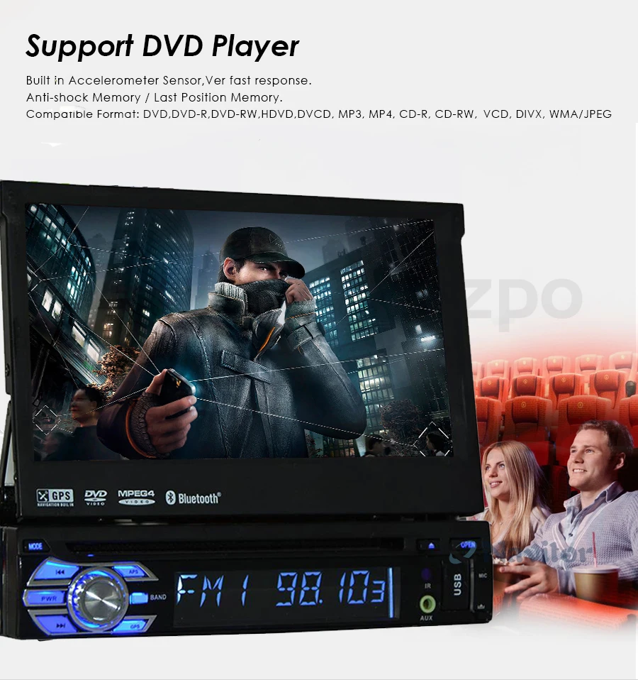 7 &quot1Din Android8.1 CarDVD плеер GPS навигация Универсальный In dash Съемная передняя панель