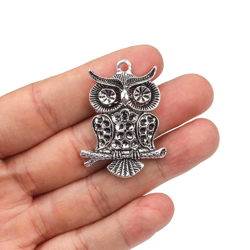 1 шт. сплав металла античная Серебристая Сова в форме животного Подвески