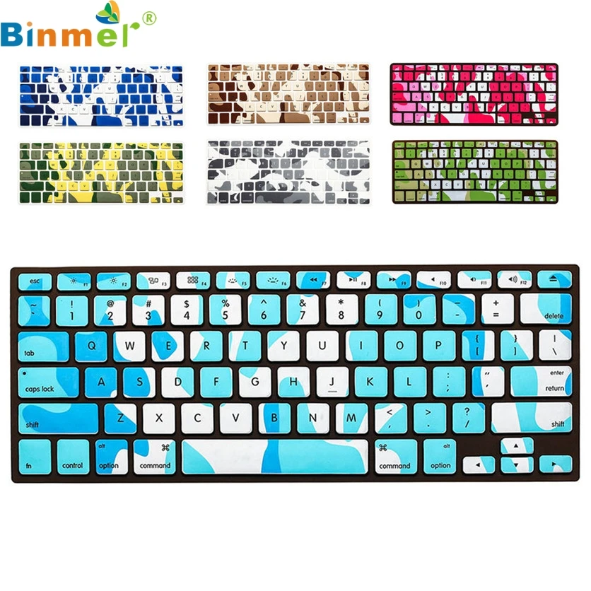 Binmer заводская цена мягкая клавиатура силиконовый чехол Защитный для MacBook Pro 13