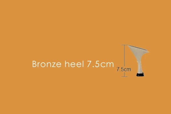 bronze heel 75mm DILEECHI Latin dance shoes double Rhinestone shining Skin Black satin women Ballroom dancing shoes Cuba heel 9cm New Arrival - Цвет: bronze heel 75mm