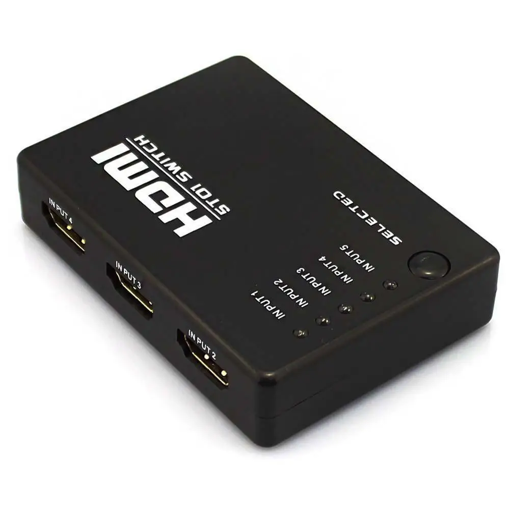 2015 Горячая продажа 5 портов 1080P 3D автоматический HDMI переключатель сплиттер