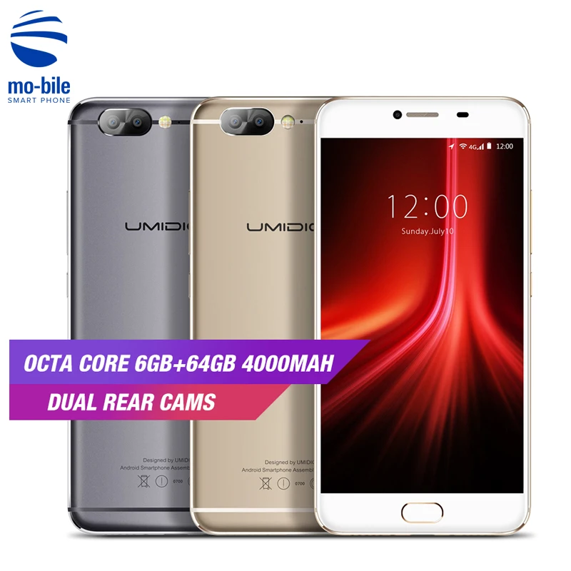 UMIDIGI Z1 Смартфон Android 7 0 MT6757 2.5D Arc Экран Octa core мобильного телефона 6 ГБ Оперативная