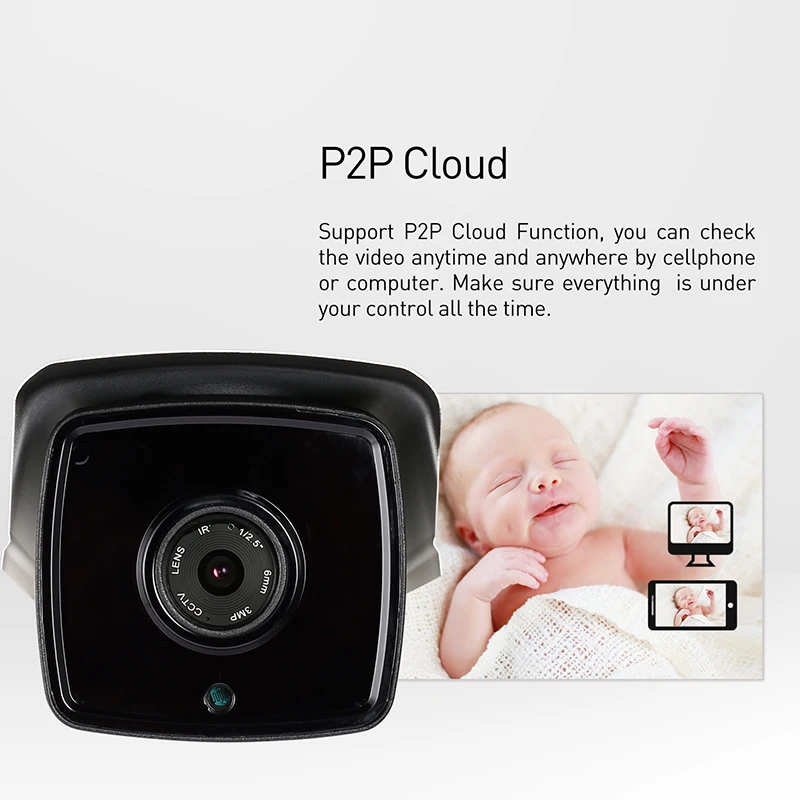 Водонепроницаемая HD 1080P Массив ИК LED наружная IP камера Bullet 2.0MP безопасности