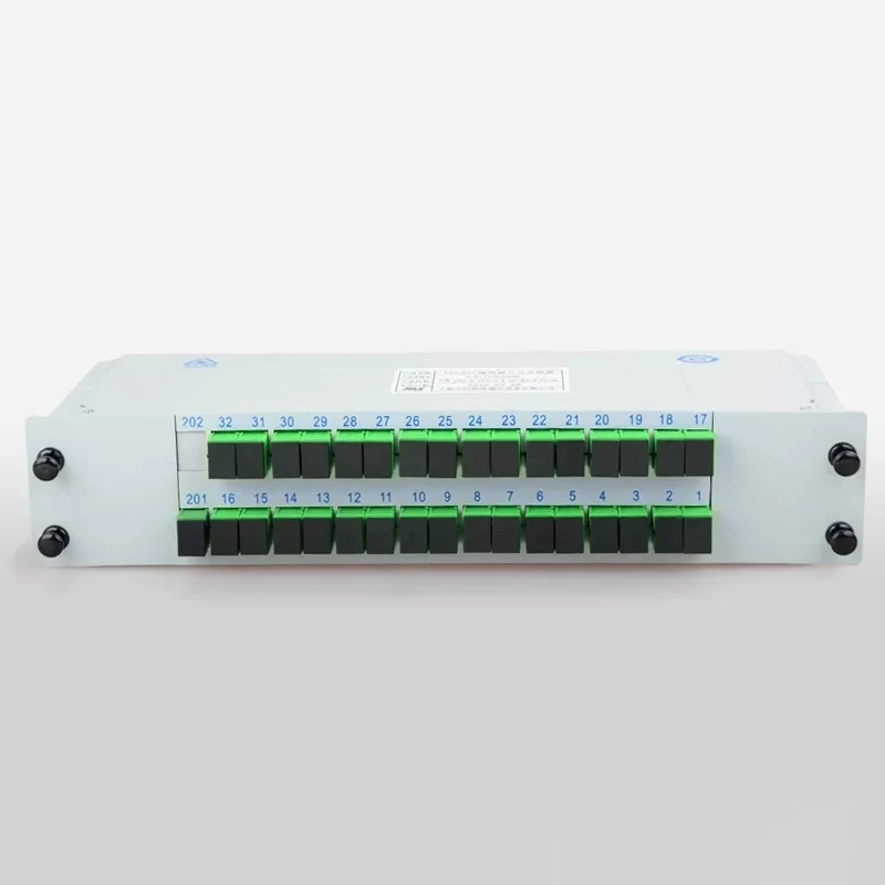 1pcs 1x32 LGX box fiber Splitter 2 Layer GEPON FTTH SM SC/APC PLC Splitter Cassette Telecom GPON 1*32 coupler ABS box ELINK