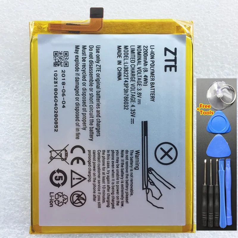 Высокое качество Li3822T43P3h786032 2200 мА/ч, Батарея для zte лезвие T660 T663 V6 D6 X7 Z7 A511 A513 A515 BA511 BA513 BA515+ Инструменты