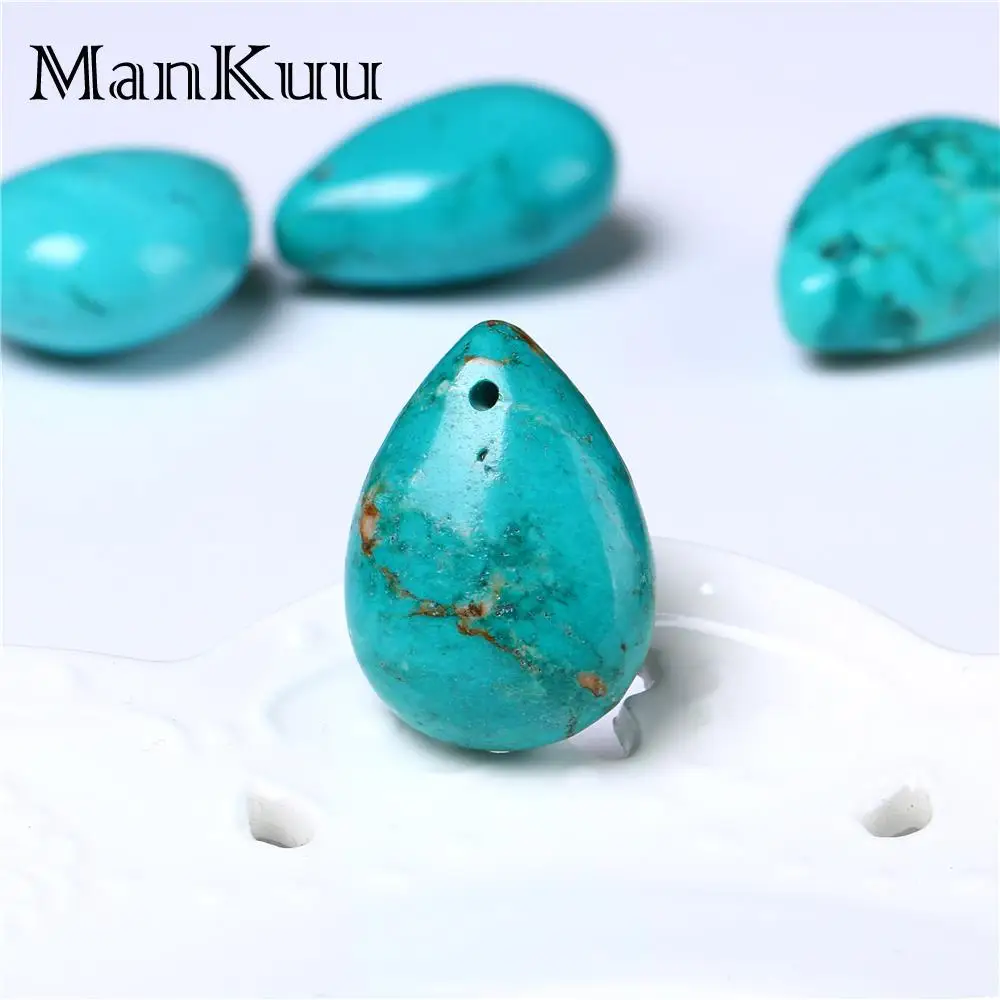 КАПЕЛЬНАЯ подвеска Mankuu 20*28 мм в форме капель воды синий бирюзовый кулон