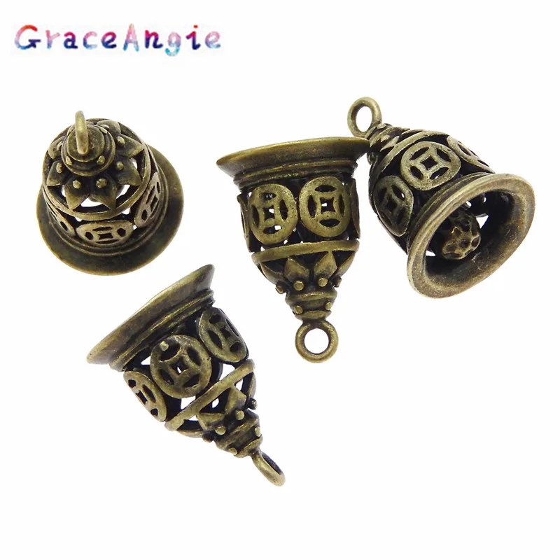 Подвески GraceAngie в античном стиле с бронзовым тоном сердцем и старинным