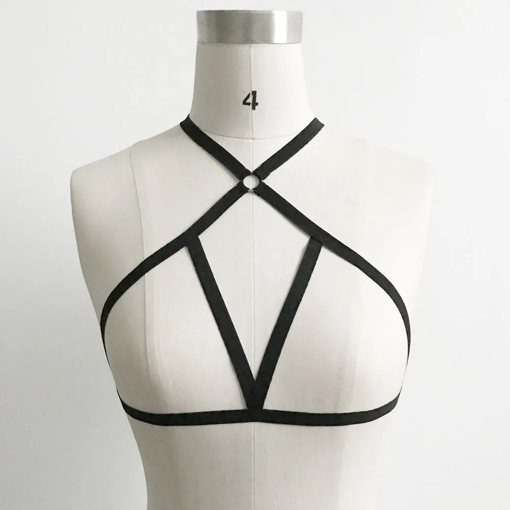 Женское нижнее белье ремень подтяжки|lingerie bralette|women bralettepentagram harness bra |
