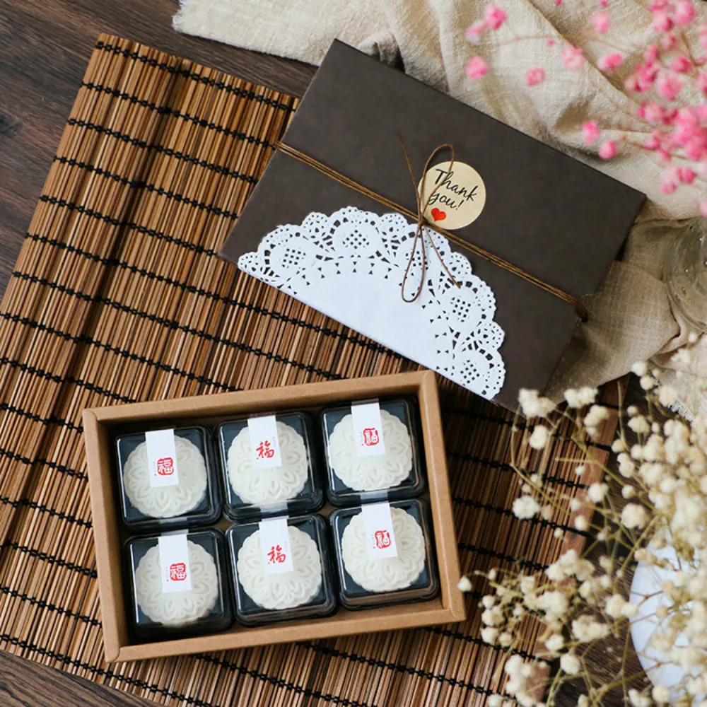 100 г коробка для пирожных с крышкой ледяная луна пластиковые коробки желток