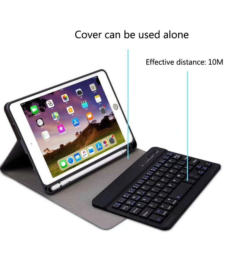 Чехол для клавиатуры с Bluetooth iPad Mini 4 5 роскошный чехол из искусственной кожи 2019 со