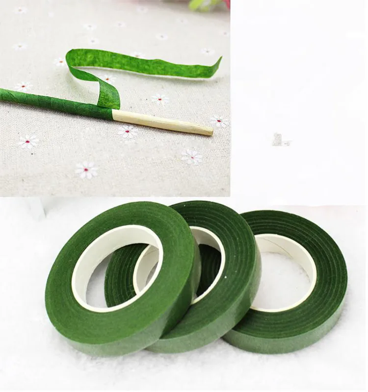 1 рулон DIY Цветочный декор самоклеющаяся зеленая бумажная лента Цветочная лента для ствола флорист поставки Искусственные цветы поставка домашний декор - Цвет: 3 roll