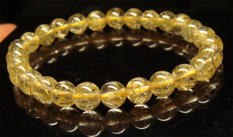 Оптовая продажа со скидкой натуральный желтый золотой иглы Рутиловый Кварц