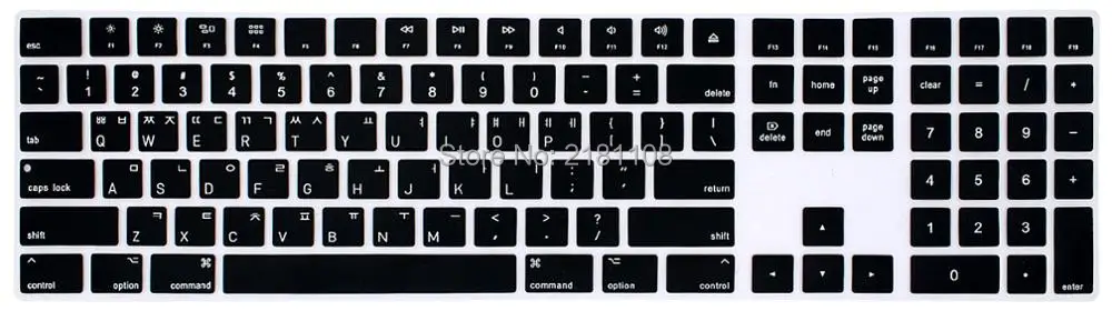 Чехол для клавиатуры с корейским языком Apple Magic Keyboard 2 gen. С цифровой клавиатурой