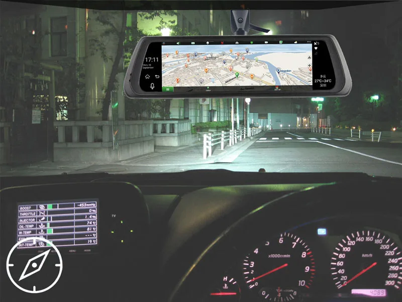 4G Android 5,1 Автомобильный видеорегистратор gps навигатор Dash камера 1" Dash Cam ADAS Bluetooth Wifi удаленный монитор двойной объектив видео рекордер