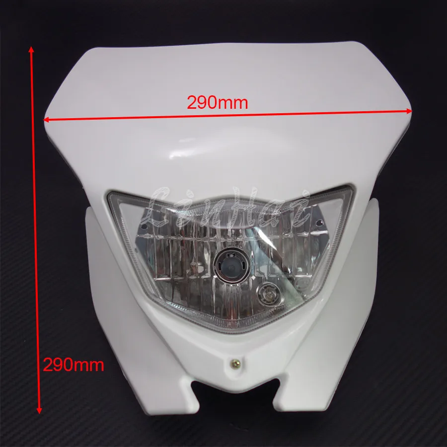 Новый Белый Пластиковый обтекатель передних фар Supermoto для мотокросса улицы