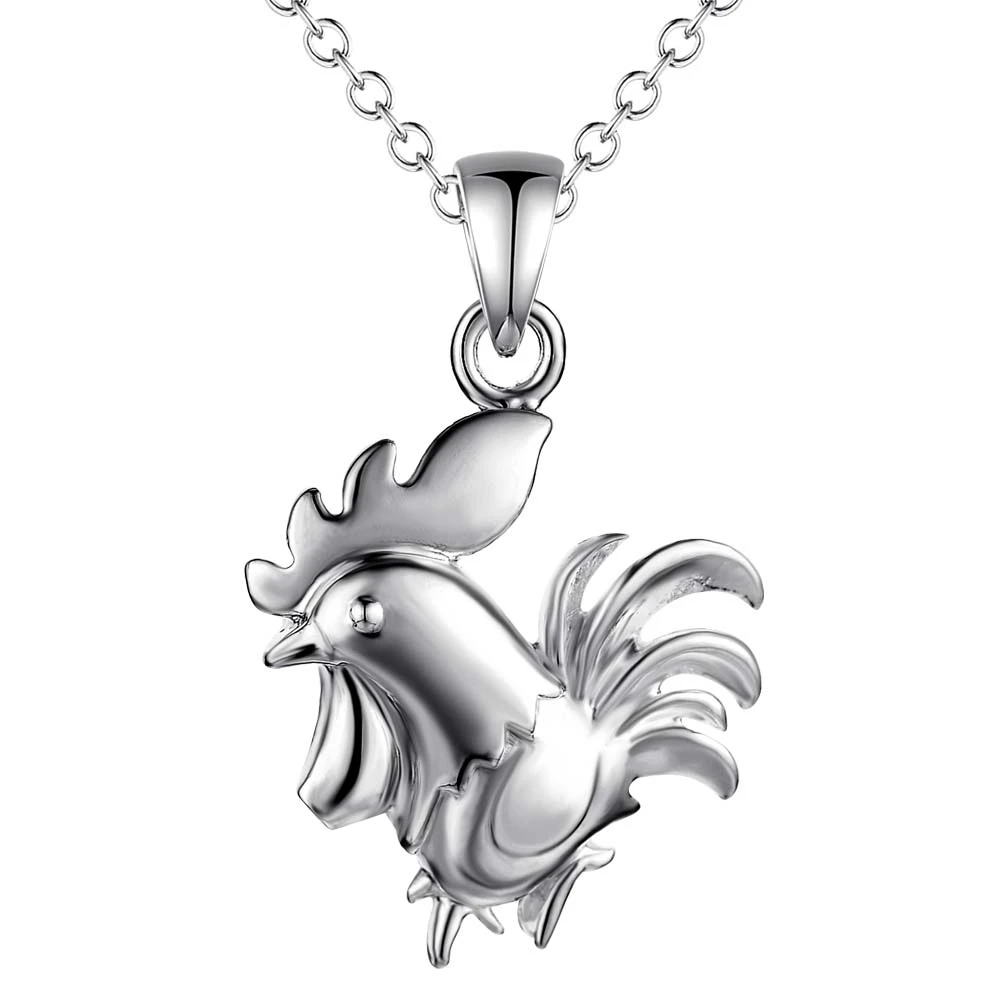 Fashion Jewelry Sets Silver color rooster pendant necklace &amp earrings Cute party style for woman good quality | Украшения и
