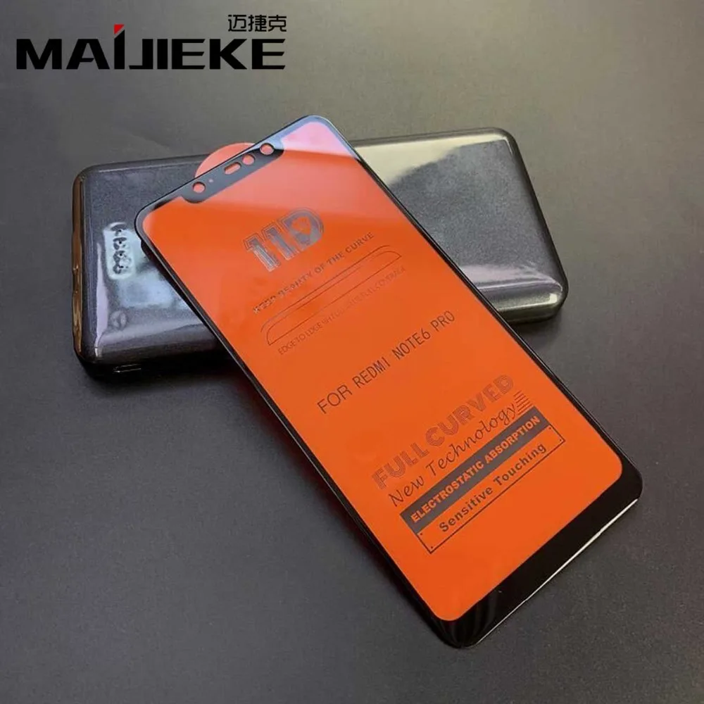 11D полное покрытие из закаленного стекла для Xiaomi Redmi note 5 pro 6 Защита экрана A2 lite 6X 5X