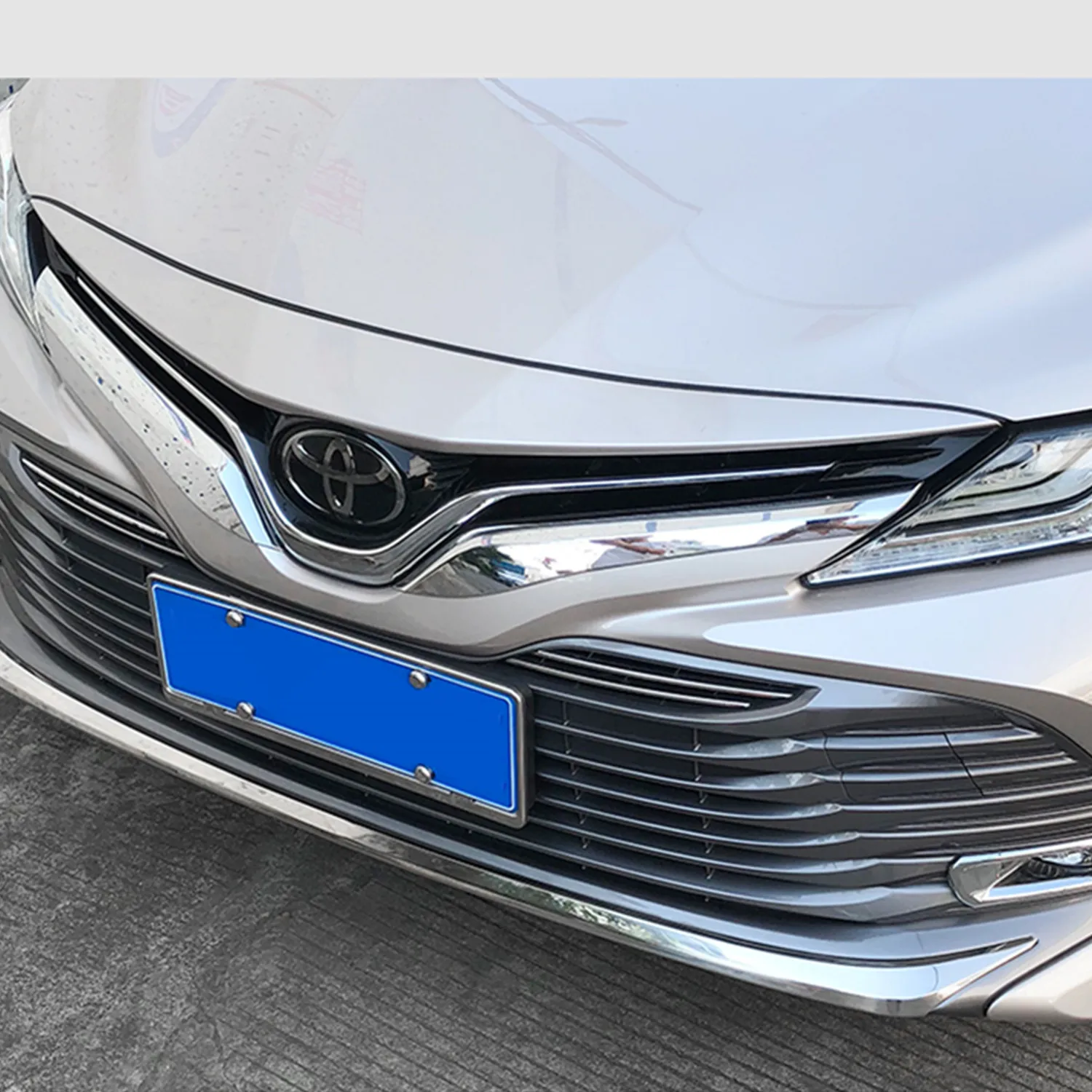 2 шт углеродное волокно Передняя сетка решетка Накладка для Toyota Camry XV70 8th