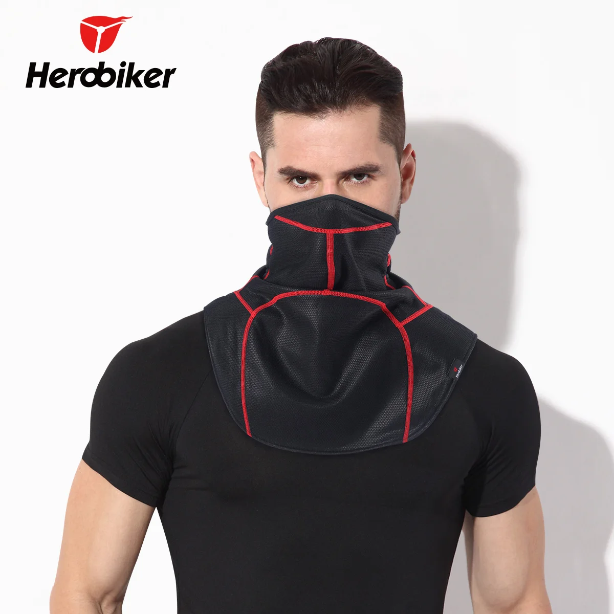 HEROBIKER мотоциклетная маска для лица ветрозащитная осенне-зимняя термальная флисовая Лыжная маска для езды на велосипеде тренировочная мотоциклетная маска плащ