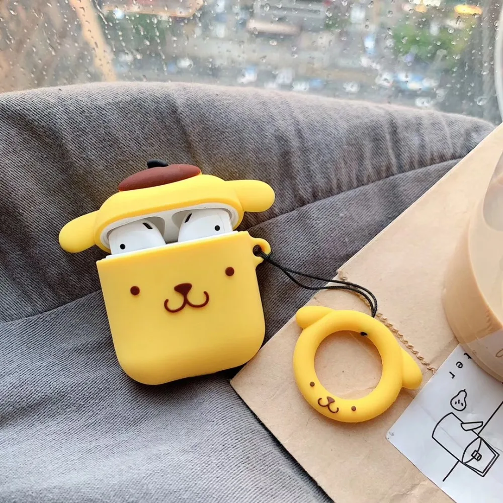 Новинка милый 3D чехол Purin Gog для беспроводных Bluetooth наушников Apple AirPods 1 2
