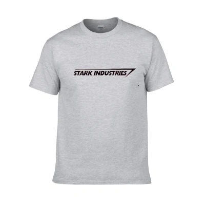grey Новая-STARK INDUSTRIES футболка новая мода крутые повседневные футболки хлопок высокое качество футболка для мужчин футболка с круглым вырезом для мужчин - Цвет: grey