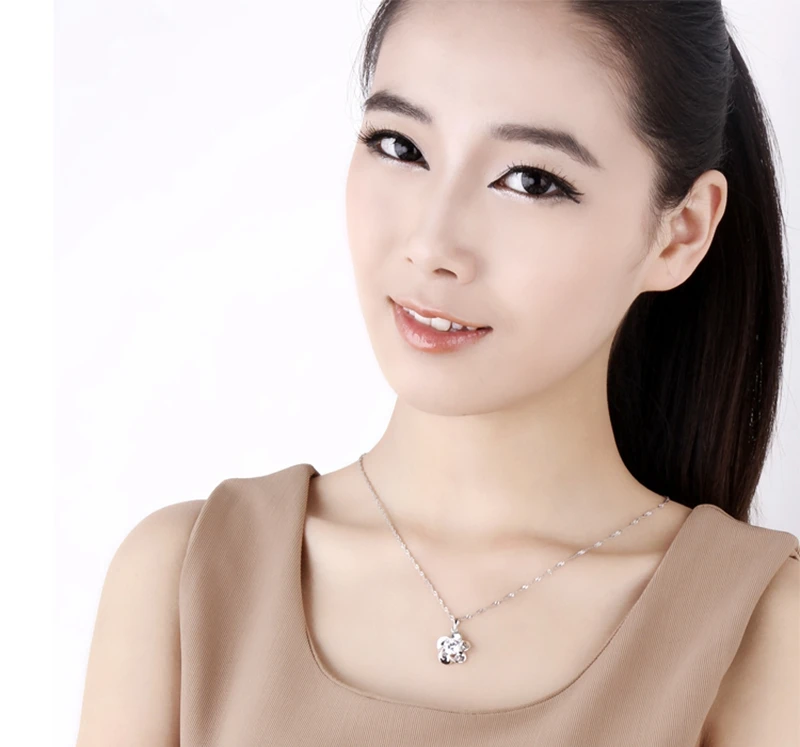 Женский ювелирный комплект из колье и серёг серебра 925 пробы|silver jewelry set|sterling silver