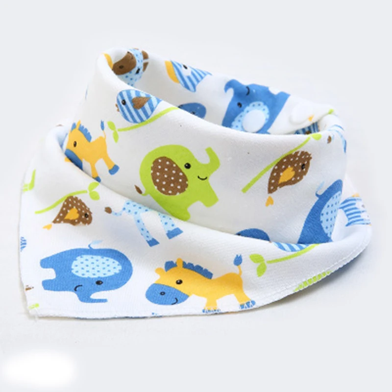 Baby Bibs Cotton Cartoon Pattern Toddler Waterproof Saliva Bib Feeding Burp Cloth Fit 0-3 Years Old Infant Bandana | Детская одежда и